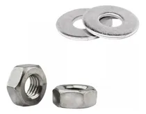 Comprar Kit Porca Sextavada Zincada E Arruela Lisa 1u002F4 - 100 Pçs