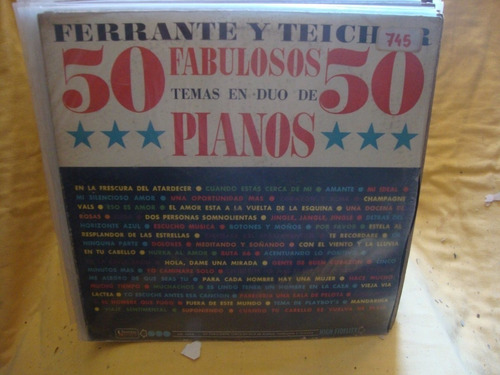 Vinilo Ferrante Y Tech 50 Fabulosos Temas En Duos Piano O1