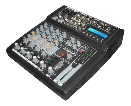 Mixer Moon Mc602 Usb 6 Canales Efectos Sin Fuente - Outlet