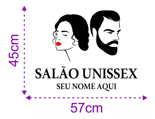 Adesivo De Parede Salão Beleza Cabeleireiro Unissex Envio Já