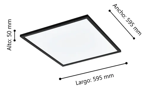 Lámpara Techo Salobrena Aluminio Negro 33w Cod.900052