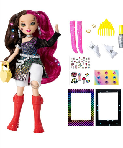 Muñeca De Moda Glo Up Girls Erin. Cambio Color Uñas Y Labios