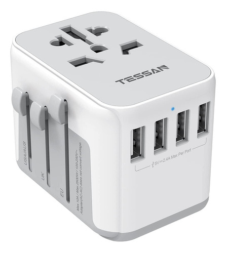 Adaptador Tomada Plug Universal International,4 Usb Europe