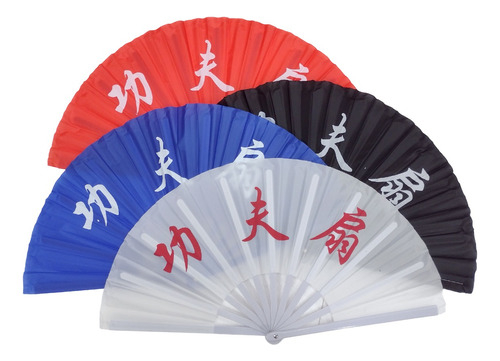 Set X 12 Abanicos Kung Fu Tai Chi Wushu Practica Tela Pvc 