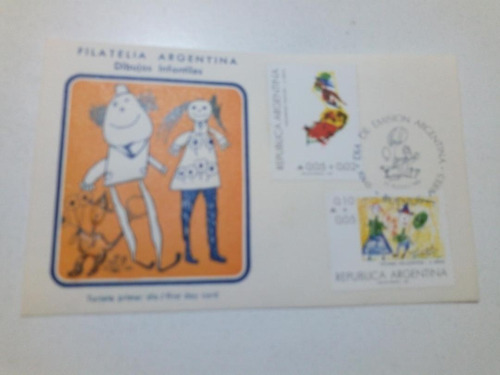 Tarjeta Filatelia Día De Emisión 30/8/86   Dibujos