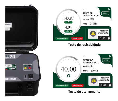 Terrômetro Highmed Str-20, Corrente Até 145ma