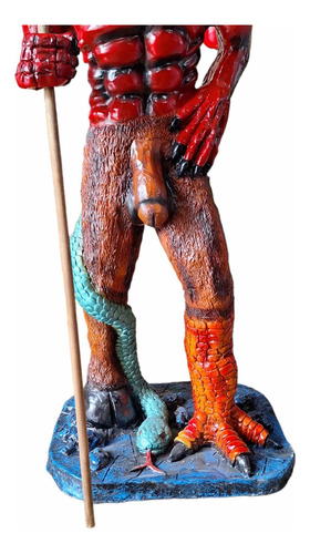 Diablo Rojo Pata De Pollo Y Cabra - 1m, Escultura Atrayente