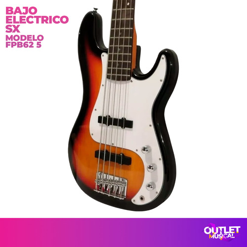 Sx Bajo 5 Cuerdas Sx Fpb-62 Cuerpo Solido Con Funda