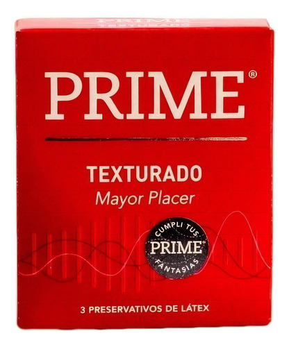 Prime Texturado Preservativo De Latex 6 Cajas X 3 Unidades