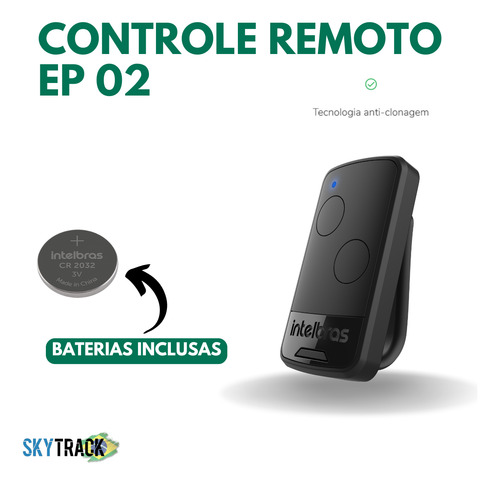 Controle Remoto Portão Automático Ep 02 Botões - Intelbras