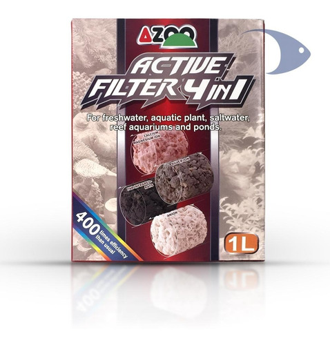Medio De Filtracion 4 En 1 Azoo Peces Pecera Filtro