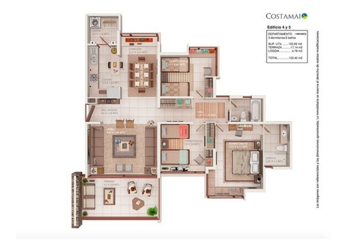 Imagen 12 de 23 de Departamento En Condominio Costamai, Maintecillo