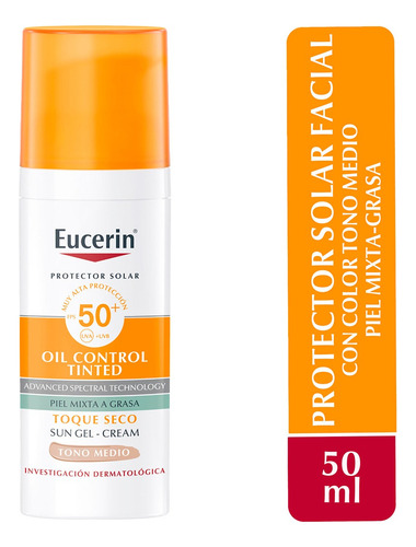 Eucerin Sun Control Protector Solar Facial Medio Fps50+ 50ml