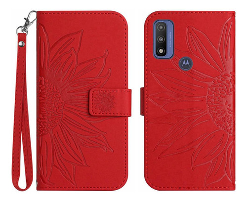 Caso Para Motorola Moto G Puro 2021 Flip Cartera Teléfono