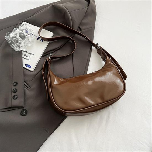 Bolso Hombro En Forma Media Luna Para Mujer, Bolso