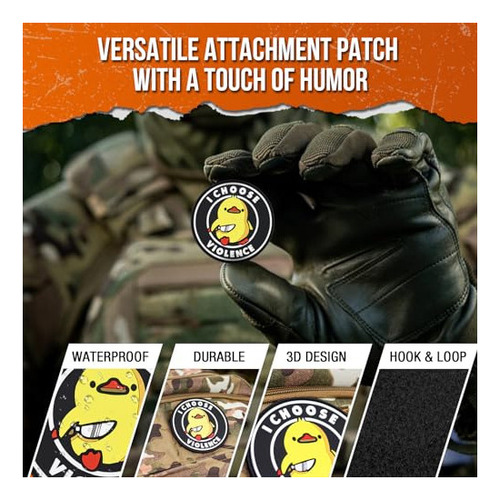 Backtime I Choose Violence Morale Patch Pvc, Parche Táctico