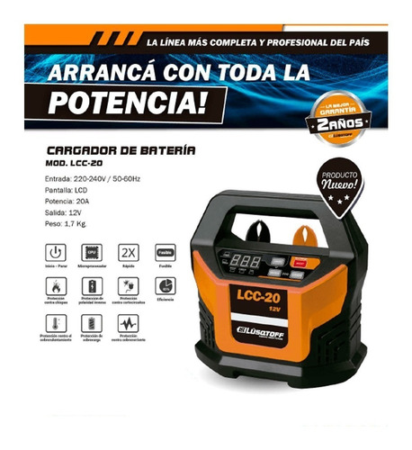 Cargador De Bateria Lusqtoff 12v Automatico P Embarcaciones