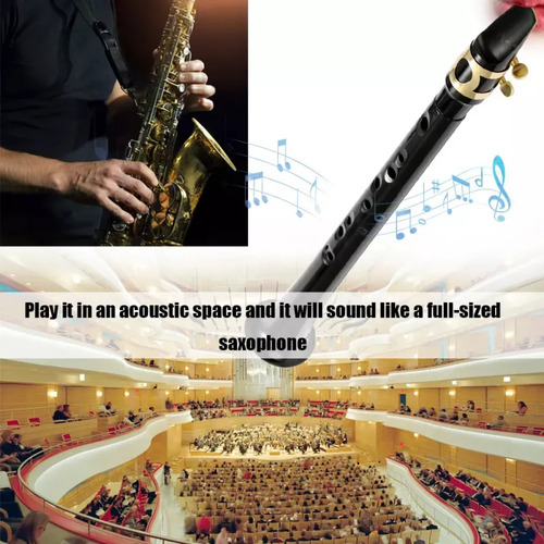 Mini Saxofón De Bolsillo Portátil En Negro C