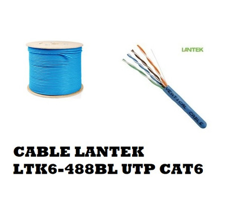 Carrucha Cable Lantek Ltk6-488bl Utp Cat6 305 Mts Azul Icb T