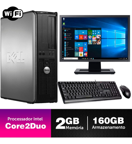 Cpu Barato Dell Optiplex Int C2duo 2gb Ddr3 160gb Mon19w