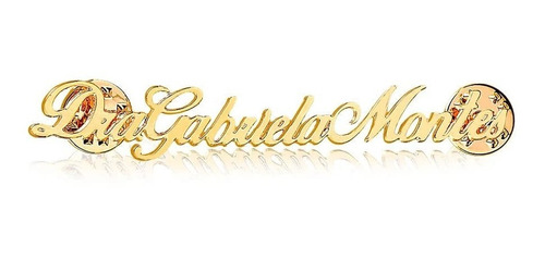 Imagem 1 de 2 de Broche De Nome Personalizado Banhado A Ouro 18k Semijoia