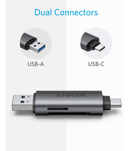 Lector De Tarjetas De Memoria Anker Powerexpand+ 2 En 1 Usb-