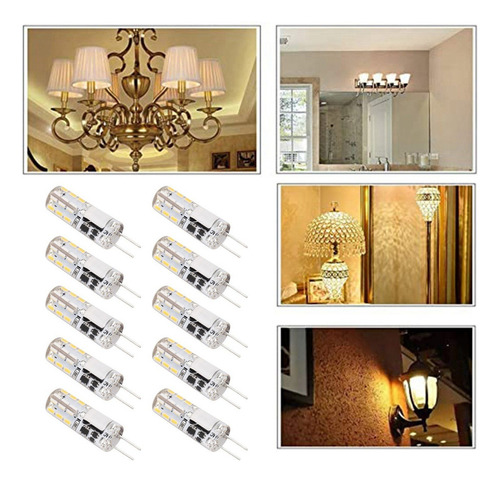 , 10pcs G4 Llevó Las Bombillas 24led 1.5w Bi Fuente Luz Del
