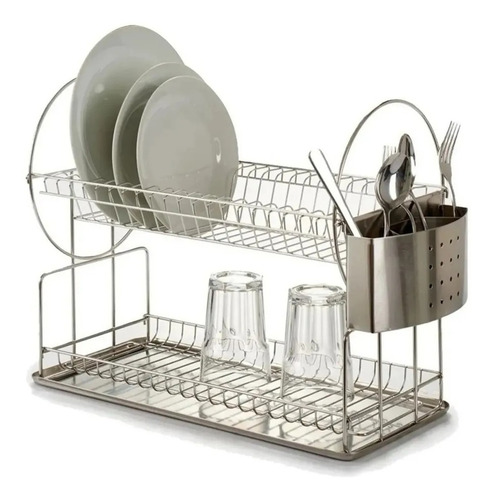 Imagen 1 de 7 de Secaplatos Acero Inoxidable Escurridor Platos Sheshu Bazar