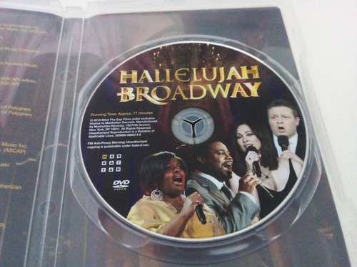 Hallelujah Broadway (irish Tenors) Alfreda Burke - Dvd (Usado)