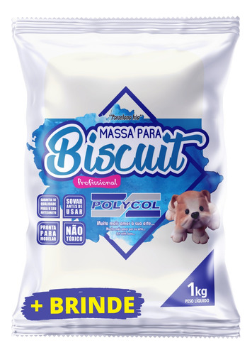 Massa De Biscuit Polycol Branca 1 Kg Promoção