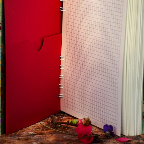 Imagen 3 de 3 de Cuaderno Anillado A5 Floral Calcáreo 2 - 80 Hojas
