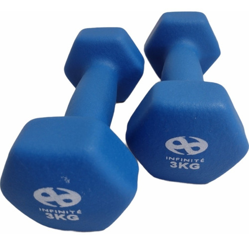 Infinité Par De Mancuernas De Neopreno 3 Kg If-mn3 Color Azul