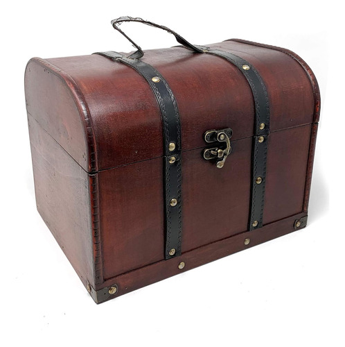 Gran Caja De Recuerdo Del Tesoro De Madera Antigua De La Joy