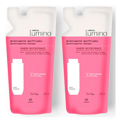 Shampoo Lumina Químicamente Dañado Repuesto Kit X2