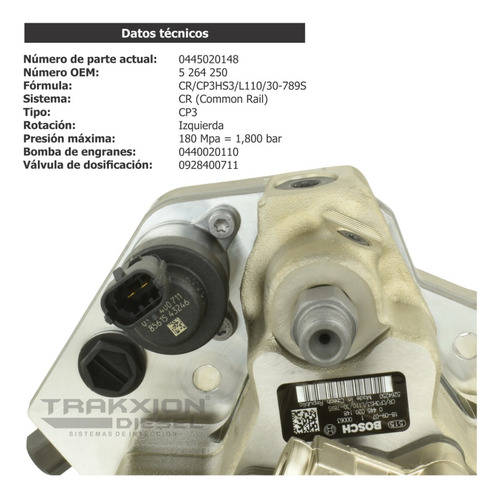 Bomba Diesel 0445020072, 0445020107, 4929594 Para Cummins