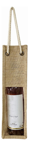 Bolsa Transportadora De Vino, Yute, Arpillera, Reutilizable