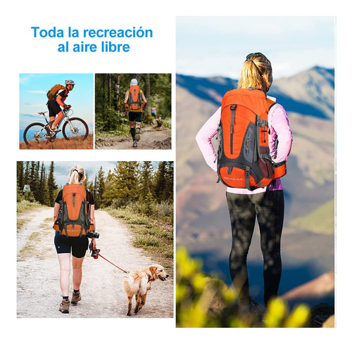 Mochila De Senderismo 70 L Ligera Impermeable Con Bolsillos