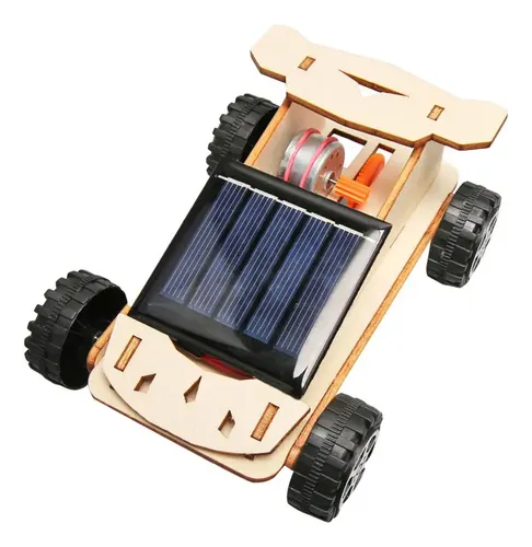 Mini coche solar para niños, modelo de coche solar, juguete de ensamblaje científico para niños, juguete educativo | en línea