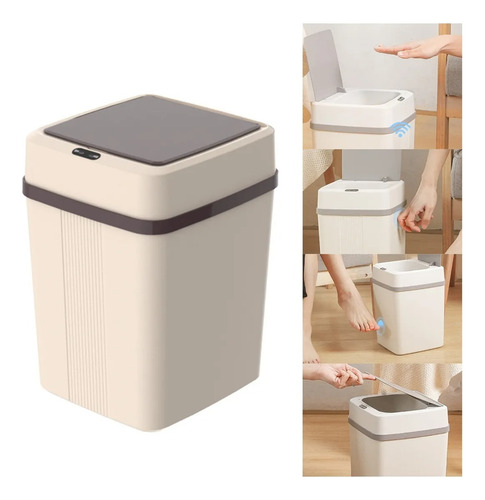 Bote De Basura Inducción Inteligente Con Sensor 12l Dual