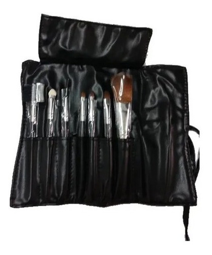 Set 7 Pinceles Maquillaje Brochas Estuche Microcentro