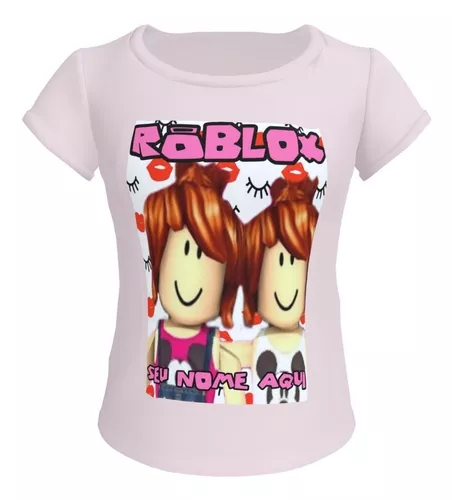 Camiseta blusa preta Infantil Roblox menina julia minegirl personalizada  com seu nome - Estampmax