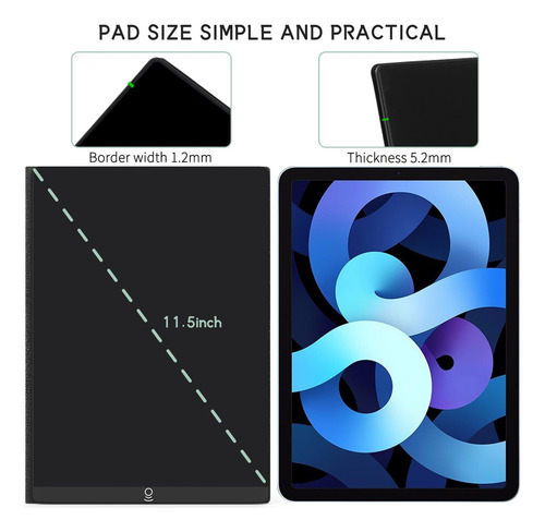 Tableta De Escritura Lcd Negra Con Pantalla Completa Deebyco