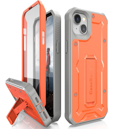 Funda Caseborne Para iPhone 14 Plus C/pant Kick Salmon