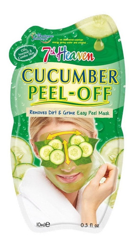 Máscara faciai para pele todas Heanen Limpeza Facial 7th Heaven Cucumber Peel-Off 10g