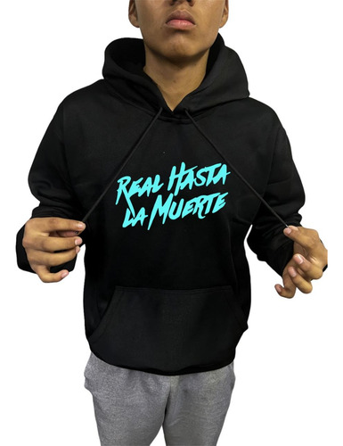 Sudadera Unisex Juvenil Negra De Anuel Aa
