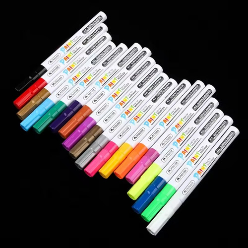 Plumón Paint Marker Base Aceite 18 Colores Premium (11 Mm)