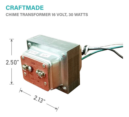 Craftmade T1615 Transformador Campana Vatio 16 Voltio Laton