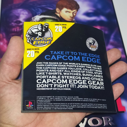 Resident Evil Survivor Ps1 Patch Midia Preta+manual+pôster