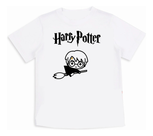 Polera Harry Potter Escoba Magica Niño/ Niña