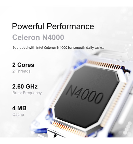11.6 Computadora Portátil Win11 Intel N4000 8gb 256gb Ssd
